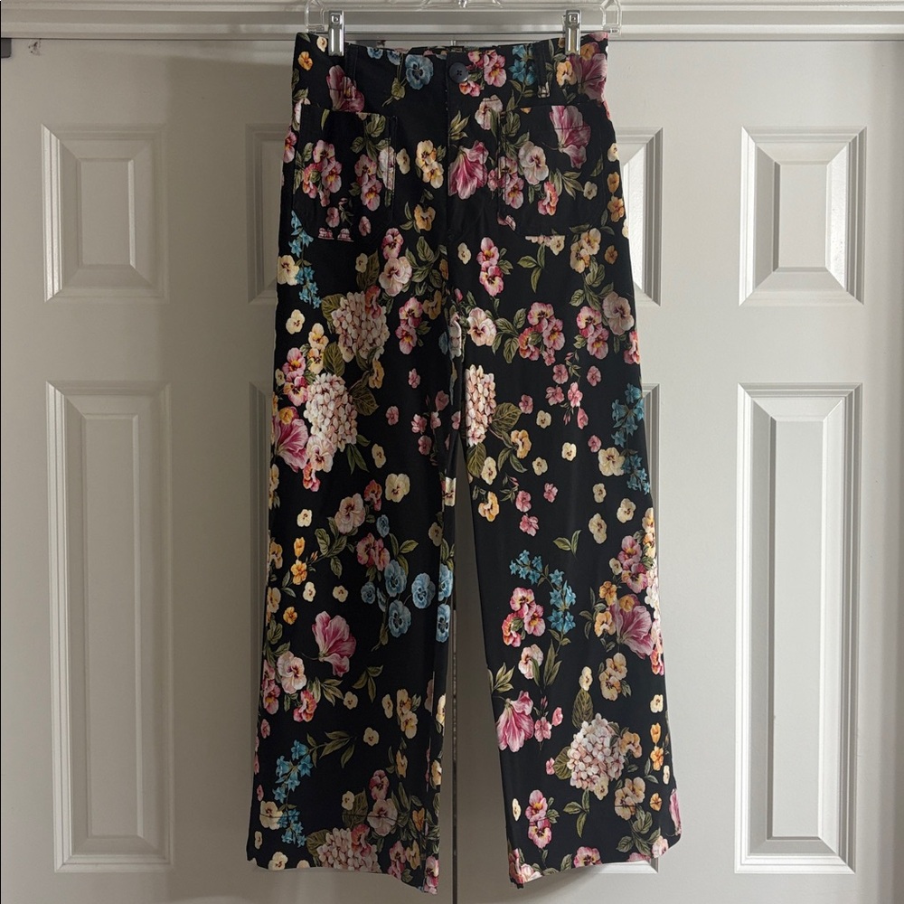 *Rare* Anthropologie Maeve The Colette Floral Wide-Leg Pants. Great condition!